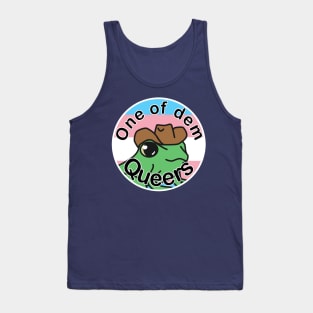 Pride Frog with a cowboy hat- trans Tank Top